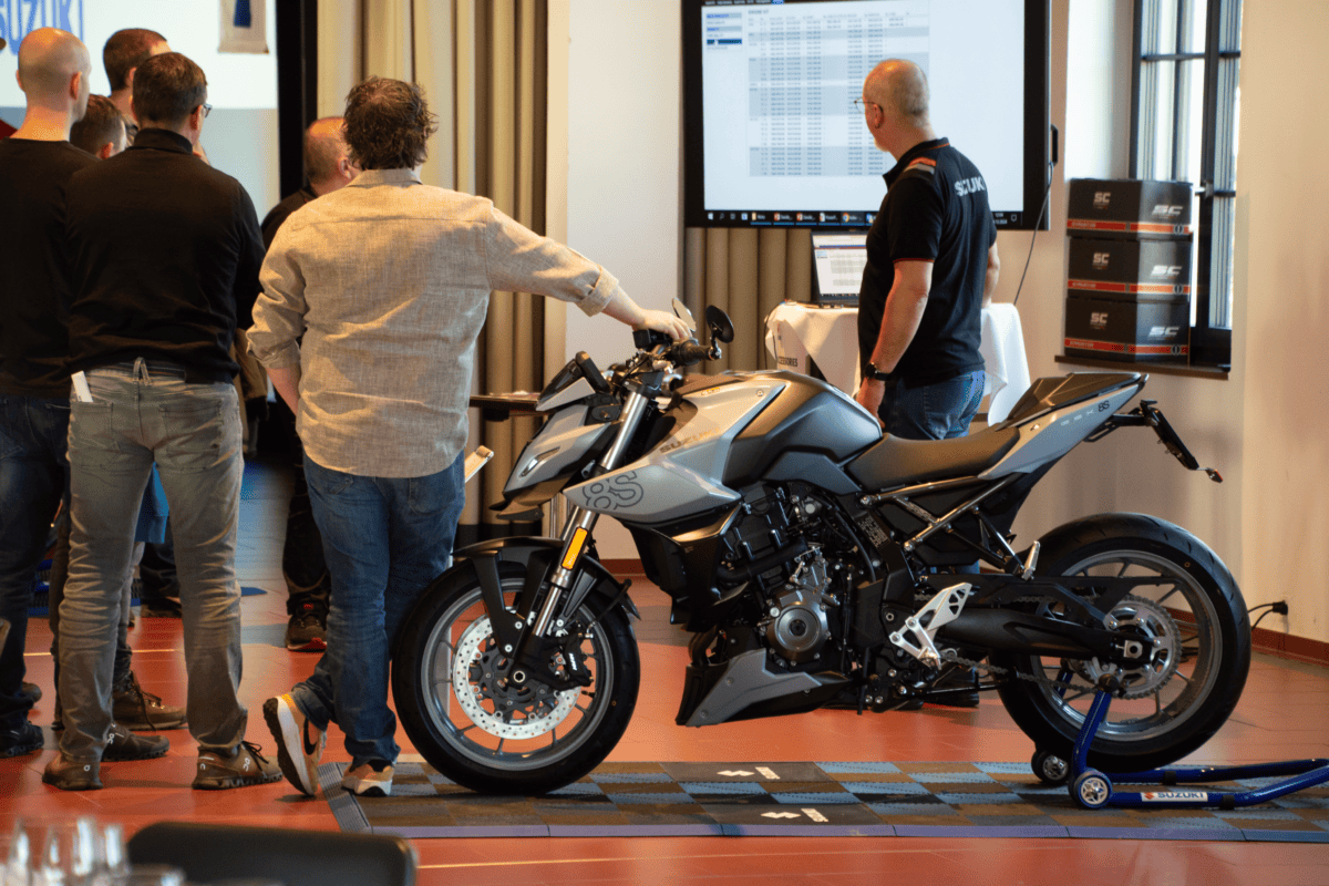 Teilnehmende Workshop, Motorrad